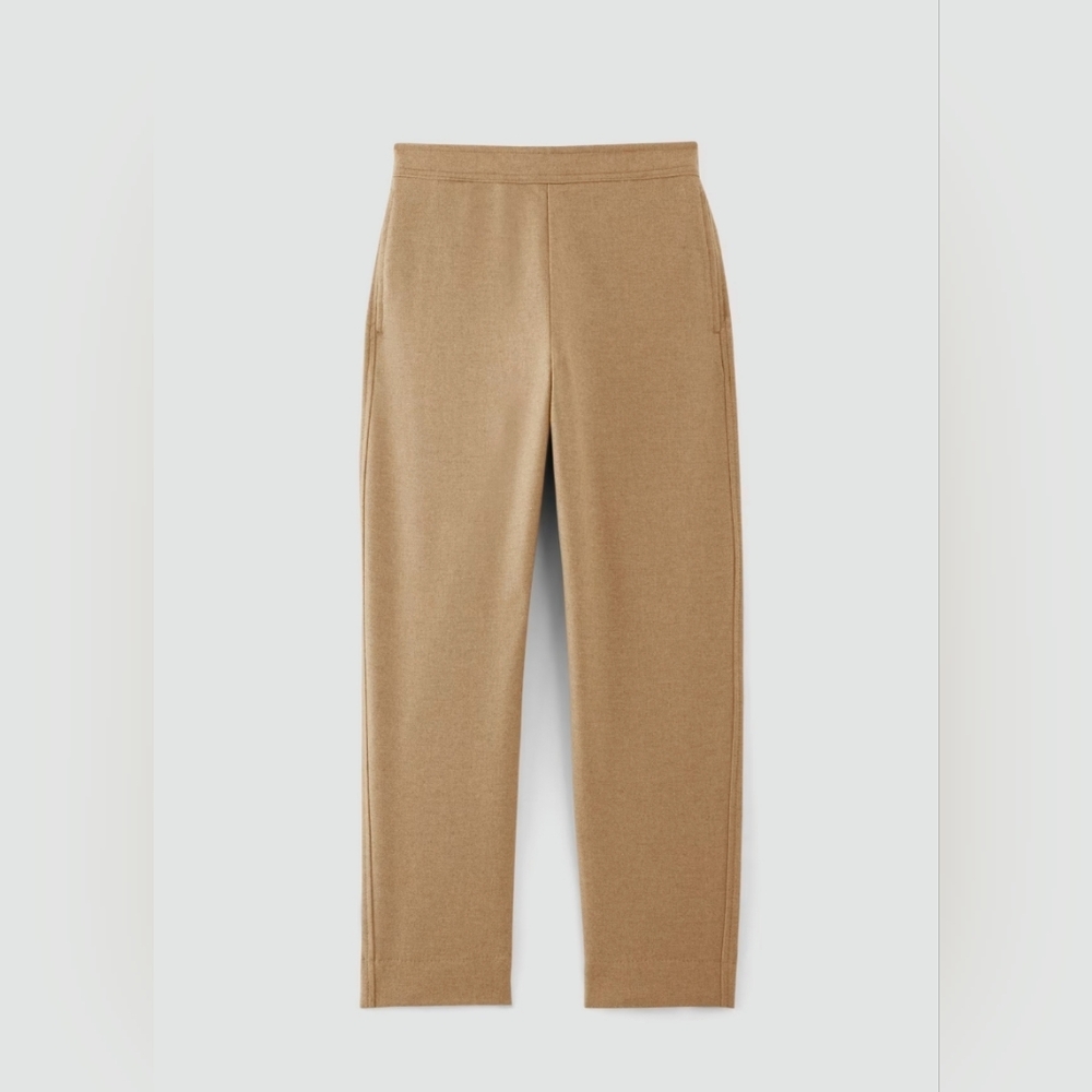 Everlane + Manteco The Wool Flannel Pull-On Pant, Tigers Eye,Sz Small